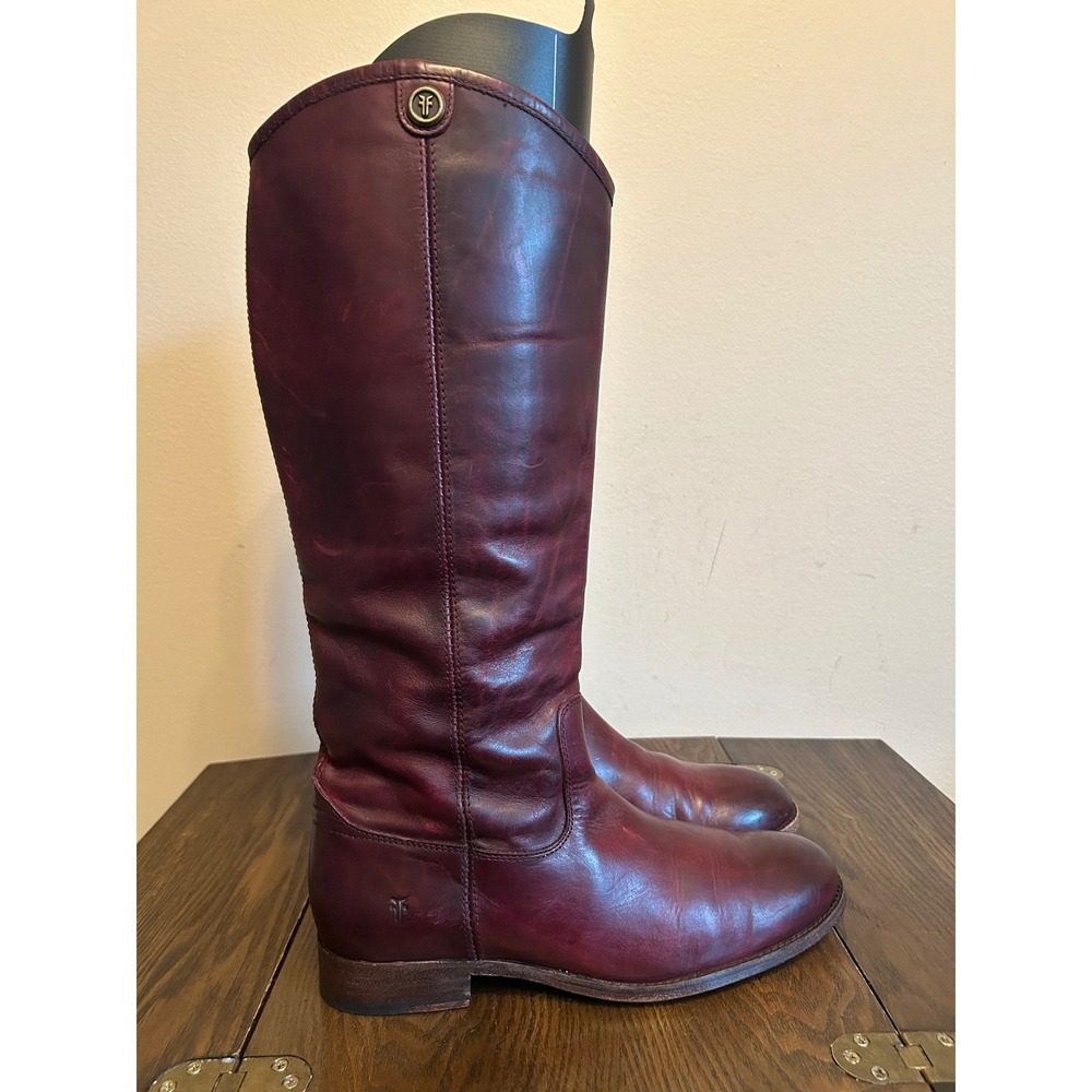 FRYE Women's Tall Ridding Boots Mellisa Button 2 Distressed Size 10B